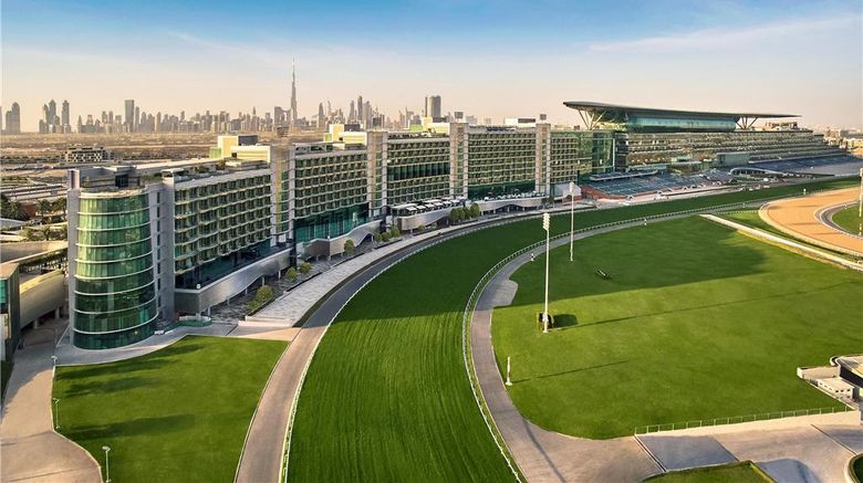 The Meydan Hotel Exterior. Images powered by <a href="https://iceportal.shijigroup.com" target="_blank" rel="noopener">Ice Portal</a>.