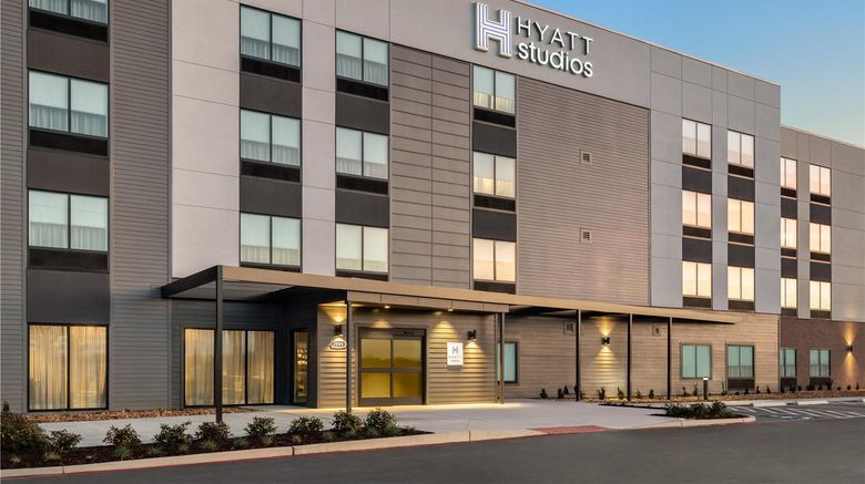 Hyatt Studios Harrisonburg Exterior. Images powered by <a href="https://iceportal.shijigroup.com" target="_blank" rel="noopener">Ice Portal</a>.