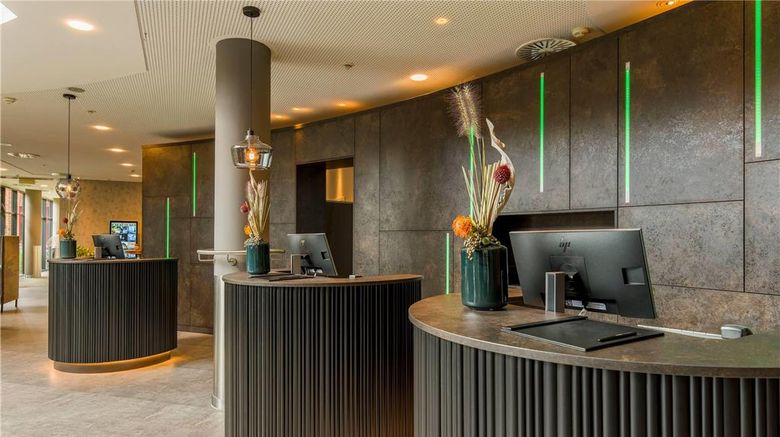 <b>elaya Hotel Frankfurt Oberursel Lobby</b>. Images powered by <a href="https://iceportal.shijigroup.com/" title="IcePortal" target="_blank">IcePortal</a>.