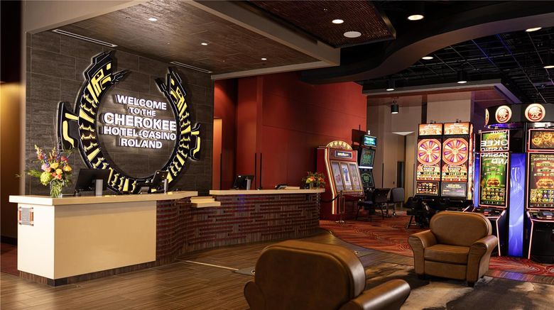 <b>Cherokee Casino Inn Roland Lobby</b>. Images powered by <a href="https://iceportal.shijigroup.com/" title="IcePortal" target="_blank">IcePortal</a>.