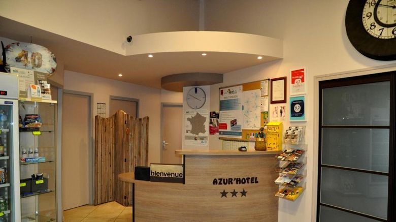 <b>Brit Hotel Azur Hotel Lobby</b>. Images powered by <a href="https://iceportal.shijigroup.com/" title="IcePortal" target="_blank">IcePortal</a>.