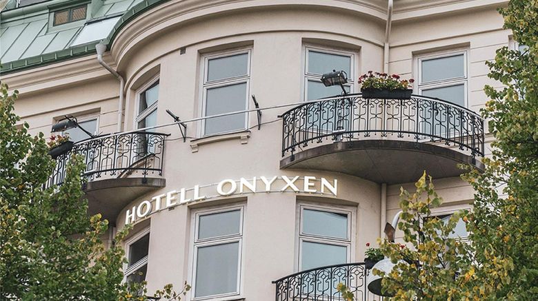 Hotel Onyxen Exterior. Images powered by <a href="https://iceportal.shijigroup.com" target="_blank" rel="noopener">Ice Portal</a>.
