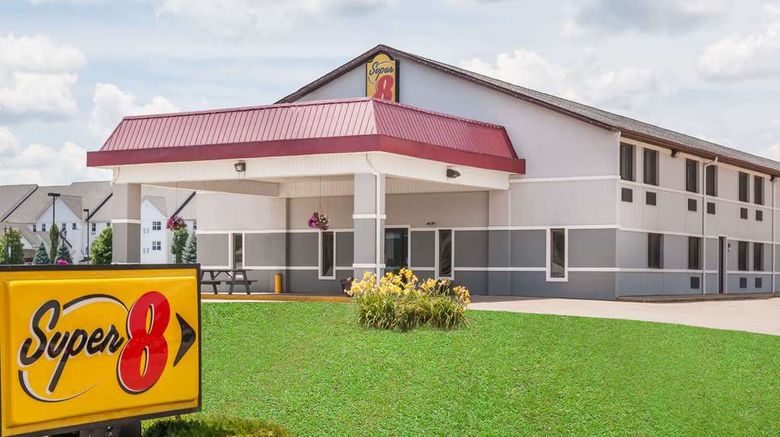 Super 8 Shipshewana Exterior. Images powered by <a href="https://iceportal.shijigroup.com" target="_blank" rel="noopener">Ice Portal</a>.