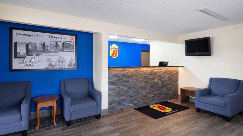 <b>Super 8 Dyersville Lobby</b>. Images powered by <a href="https://iceportal.shijigroup.com/" title="IcePortal" target="_blank">IcePortal</a>.