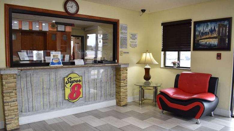 <b>Super 8 Newport News/Jefferson Ave. Lobby</b>. Images powered by <a href="https://iceportal.shijigroup.com/" title="IcePortal" target="_blank">IcePortal</a>.