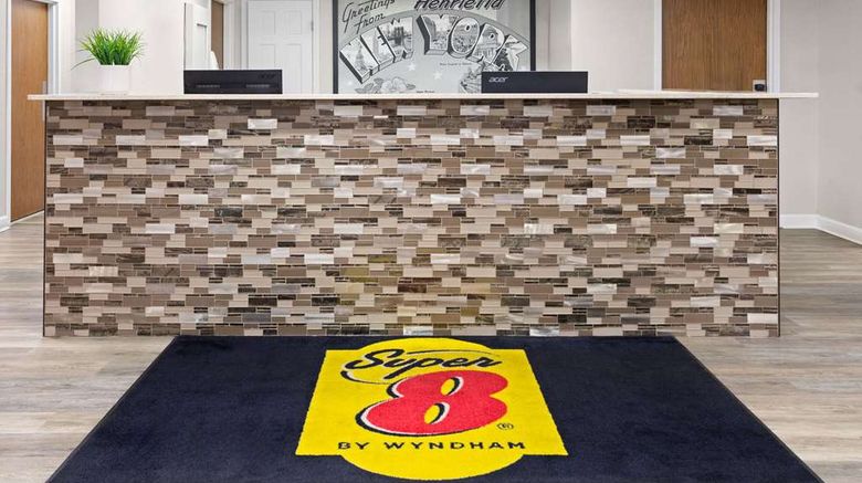 <b>Super 8 Henrietta/Rochester Area Lobby</b>. Images powered by <a href="https://iceportal.shijigroup.com/" title="IcePortal" target="_blank">IcePortal</a>.