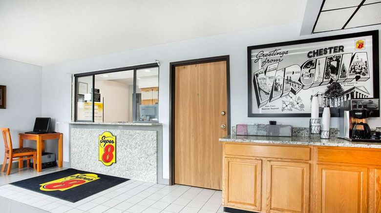 <b>Super 8 Chester/Richmond Area Lobby</b>. Images powered by <a href="https://iceportal.shijigroup.com/" title="IcePortal" target="_blank">IcePortal</a>.