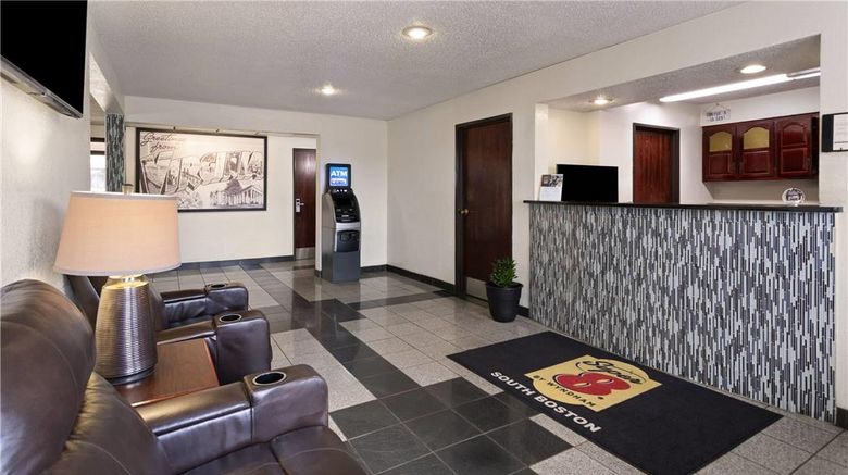 <b>Super 8 South Boston VA Lobby</b>. Images powered by <a href="https://iceportal.shijigroup.com/" title="IcePortal" target="_blank">IcePortal</a>.