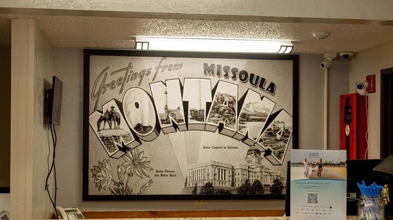 <b>Super 8 Missoula/Brooks Street Lobby</b>. Images powered by <a href="https://iceportal.shijigroup.com/" title="IcePortal" target="_blank">IcePortal</a>.