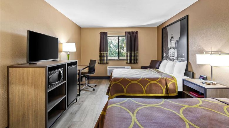<b>Super 8 Terre Haute Room</b>. Images powered by <a href="https://iceportal.shijigroup.com/" title="IcePortal" target="_blank">IcePortal</a>.