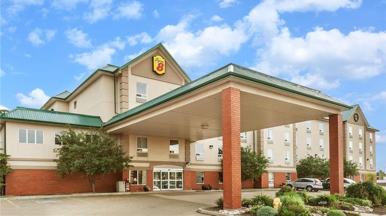 Super 8 Hotel Edmonton South Exterior. Images powered by <a href="https://iceportal.shijigroup.com" target="_blank" rel="noopener">Ice Portal</a>.