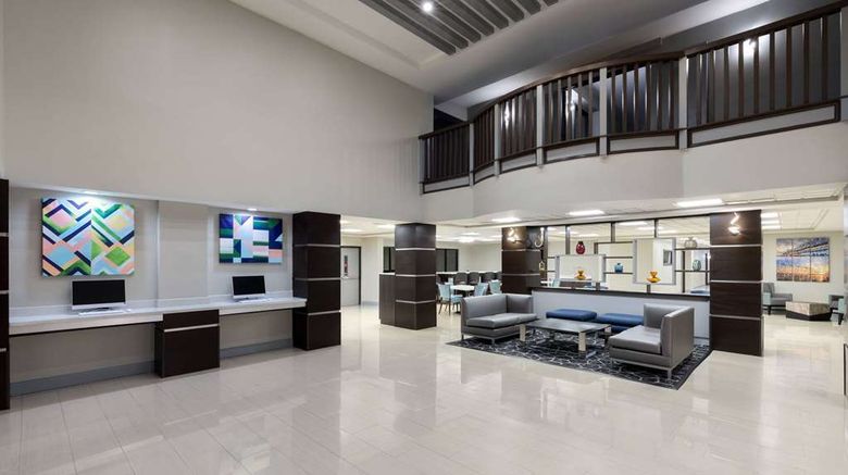 <b>Wingate by Wyndham Sulphur Lobby</b>. Images powered by <a href="https://iceportal.shijigroup.com/" title="IcePortal" target="_blank">IcePortal</a>.
