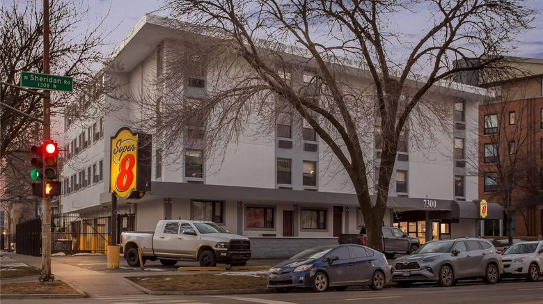 <b>Super 8 Chicago Exterior</b>. Images powered by <a href="https://iceportal.shijigroup.com/" title="IcePortal" target="_blank">IcePortal</a>.