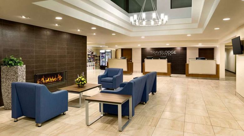 <b>Travelodge Hotel Saskatoon Lobby</b>. Images powered by <a href="https://iceportal.shijigroup.com/" title="IcePortal" target="_blank">IcePortal</a>.