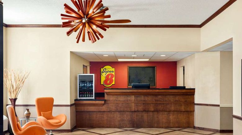<b>Super 8 Clinton Lobby</b>. Images powered by <a href="https://iceportal.shijigroup.com/" title="IcePortal" target="_blank">IcePortal</a>.