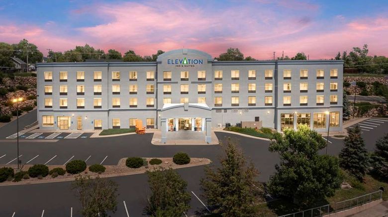 <b>Elevation Inn & Suites Exterior</b>. Images powered by <a href="https://iceportal.shijigroup.com/" title="IcePortal" target="_blank">IcePortal</a>.