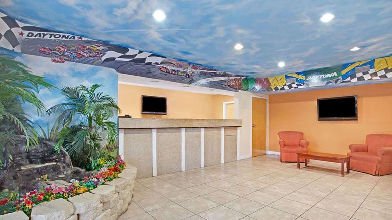 <b>Super 8 Daytona Beach Lobby</b>. Images powered by <a href="https://iceportal.shijigroup.com/" title="IcePortal" target="_blank">IcePortal</a>.