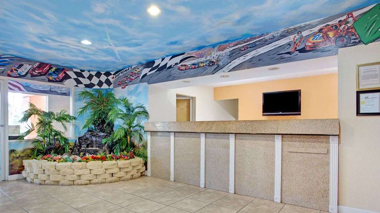 <b>Super 8 Daytona Beach Lobby</b>. Images powered by <a href="https://iceportal.shijigroup.com/" title="IcePortal" target="_blank">IcePortal</a>.