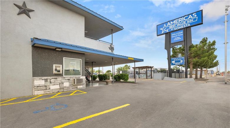 <b>Knights Inn Laura Lodge Pecos Exterior</b>. Images powered by <a href="https://iceportal.shijigroup.com/" title="IcePortal" target="_blank">IcePortal</a>.
