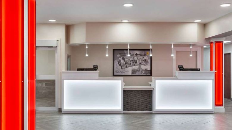 <b>Super 8 by Wyndham San Antonio Airpo Lobby</b>. Images powered by <a href="https://iceportal.shijigroup.com/" title="IcePortal" target="_blank">IcePortal</a>.