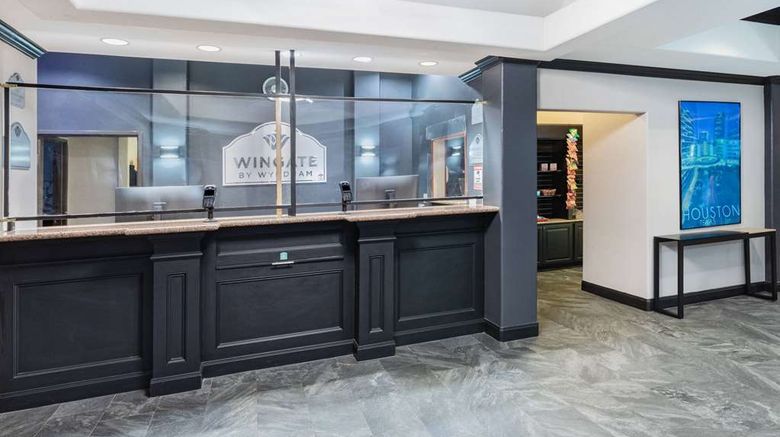 <b>Wingate by Wyndham Houston IAH Airport Lobby</b>. Images powered by <a href="https://iceportal.shijigroup.com/" title="IcePortal" target="_blank">IcePortal</a>.