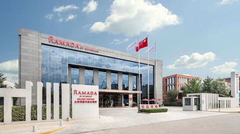 <b>Ramada by Wyndham Beijing Airport Exterior</b>. Images powered by <a href="https://iceportal.shijigroup.com/" title="IcePortal" target="_blank">IcePortal</a>.