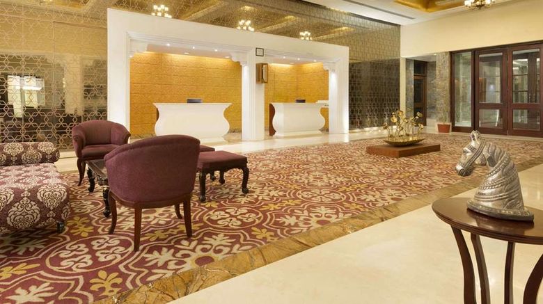 <b>Ramada by Wyndham Udaipur Resort & Spa Lobby</b>. Images powered by <a href=https://www.travelagewest.com/Hotels/Udaipur-India/