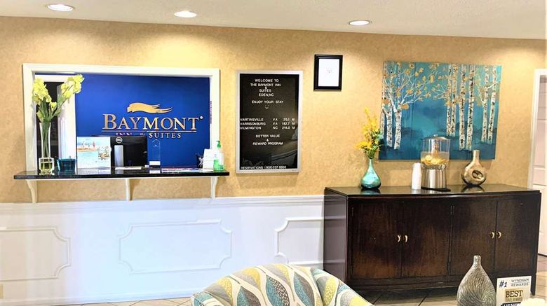 <b>Baymont Inn & Suites Eden Lobby</b>. Images powered by <a href="https://iceportal.shijigroup.com/" title="IcePortal" target="_blank">IcePortal</a>.
