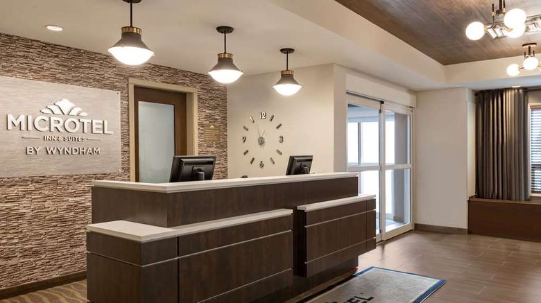 <b>Microtel Inn & Suites Lloydminster Lobby</b>. Images powered by <a href="https://iceportal.shijigroup.com/" title="IcePortal" target="_blank">IcePortal</a>.