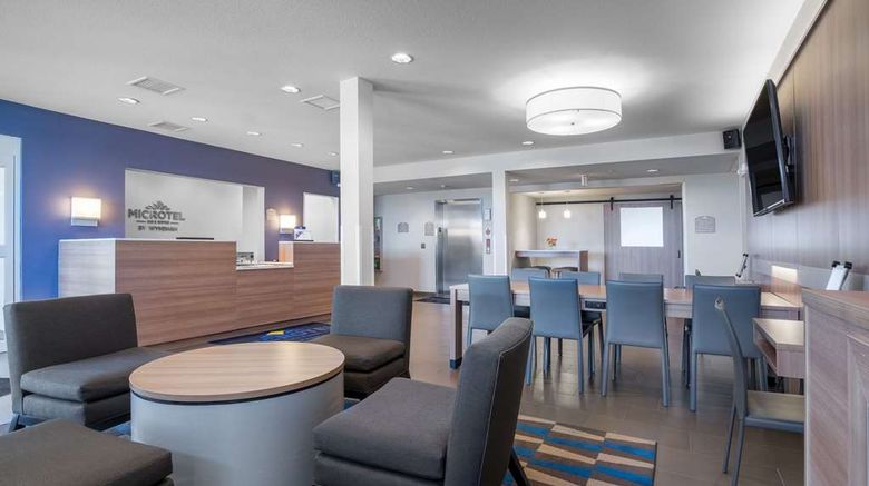 <b>Microtel Inn & Suites Moorhead Lobby</b>. Images powered by <a href="https://iceportal.shijigroup.com/" title="IcePortal" target="_blank">IcePortal</a>.
