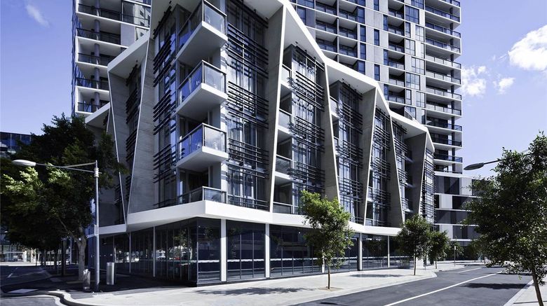 The Sebel Residences Melbourne Docklands Exterior. Images powered by <a href="https://iceportal.shijigroup.com" target="_blank" rel="noopener">Ice Portal</a>.