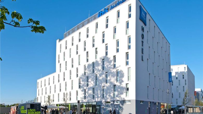 Ibis Budget Muenchen Olympiapark Exterior. Images powered by <a href="https://iceportal.shijigroup.com" target="_blank" rel="noopener">Ice Portal</a>.
