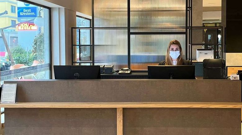 Best Western Hotel Cristallo Lobby. Images powered by <a href="https://iceportal.shijigroup.com" target="_blank" rel="noopener">Ice Portal</a>.