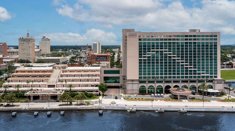 <b>Hyatt Regency Jacksonville Riverfront Exterior</b>. Images powered by <a href="https://iceportal.shijigroup.com/" title="IcePortal" target="_blank">IcePortal</a>.