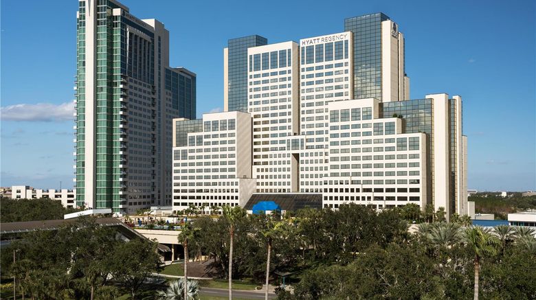 Hyatt Regency Orlando Exterior. Images powered by <a href="https://iceportal.shijigroup.com" target="_blank" rel="noopener">Ice Portal</a>.