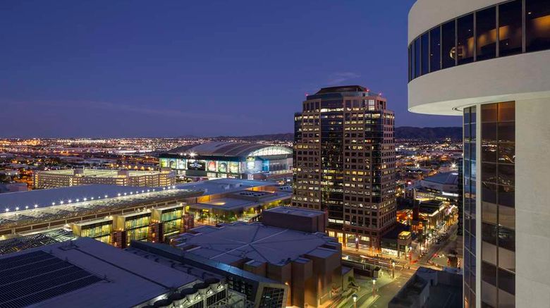 <b>Hyatt Regency Phoenix Exterior</b>. Images powered by <a href="https://iceportal.shijigroup.com/" title="IcePortal" target="_blank">IcePortal</a>.