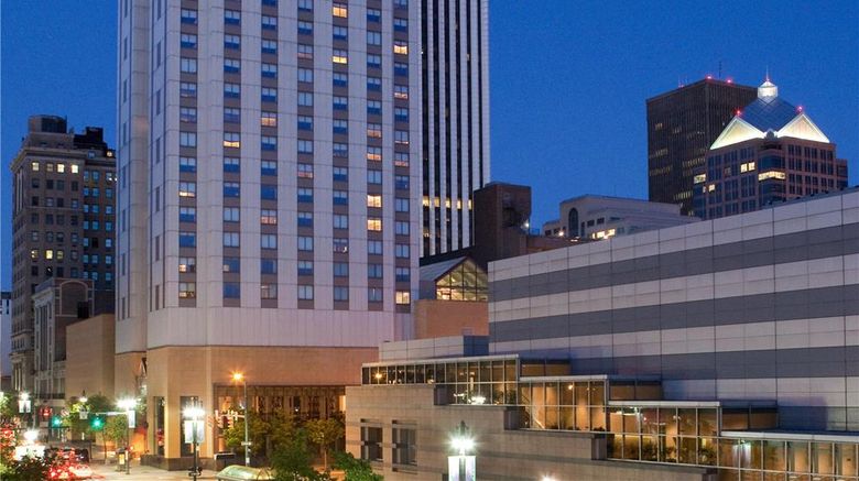 <b>Hyatt Regency Rochester Exterior</b>. Images powered by <a href="https://iceportal.shijigroup.com/" title="IcePortal" target="_blank">IcePortal</a>.