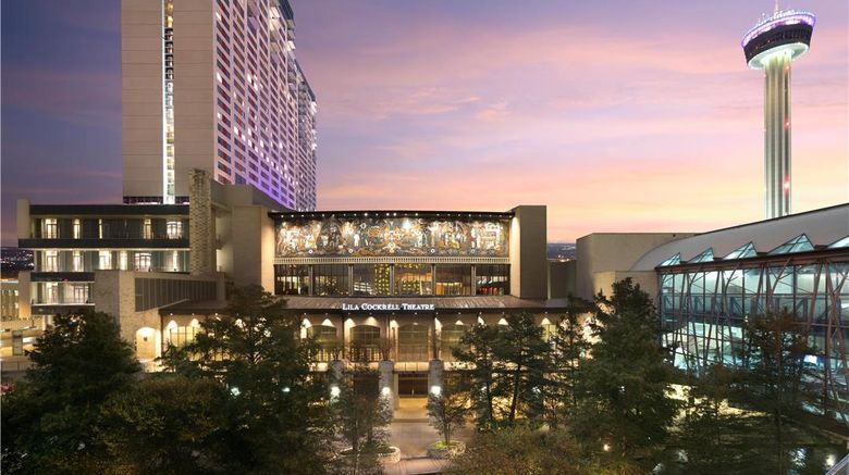 Grand Hyatt San Antonio Exterior. Images powered by <a href="https://iceportal.shijigroup.com" target="_blank" rel="noopener">Ice Portal</a>.