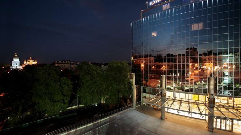 <b>Hyatt Regency Kyiv Exterior</b>. Images powered by <a href="https://iceportal.shijigroup.com/" title="IcePortal" target="_blank">IcePortal</a>.