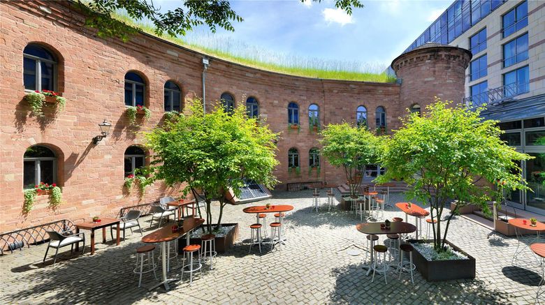 <b>Hyatt Regency Mainz Exterior</b>. Images powered by <a href="https://iceportal.shijigroup.com/" title="IcePortal" target="_blank">IcePortal</a>.