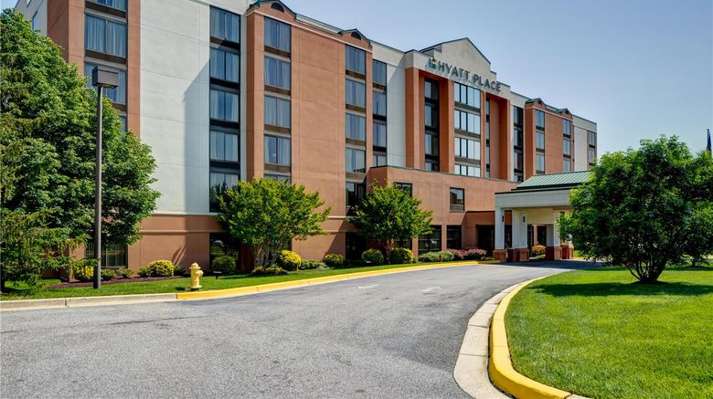 Hyatt Place BWI Airport Exterior. Images powered by <a href="https://iceportal.shijigroup.com" target="_blank" rel="noopener">Ice Portal</a>.