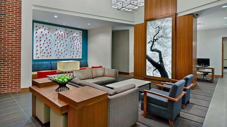 <b>Hyatt Place Fredericksburg Lobby</b>. Images powered by <a href="https://iceportal.shijigroup.com/" title="IcePortal" target="_blank">IcePortal</a>.