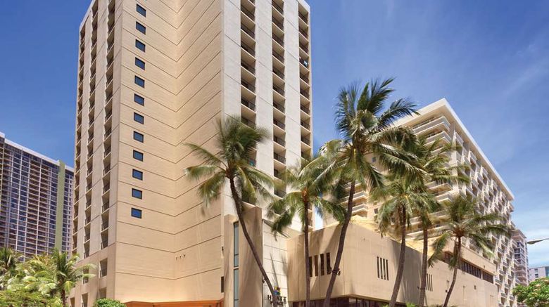 <b>Hyatt Place Waikiki Beach Exterior</b>. Images powered by <a href="https://iceportal.shijigroup.com/" title="IcePortal" target="_blank">IcePortal</a>.