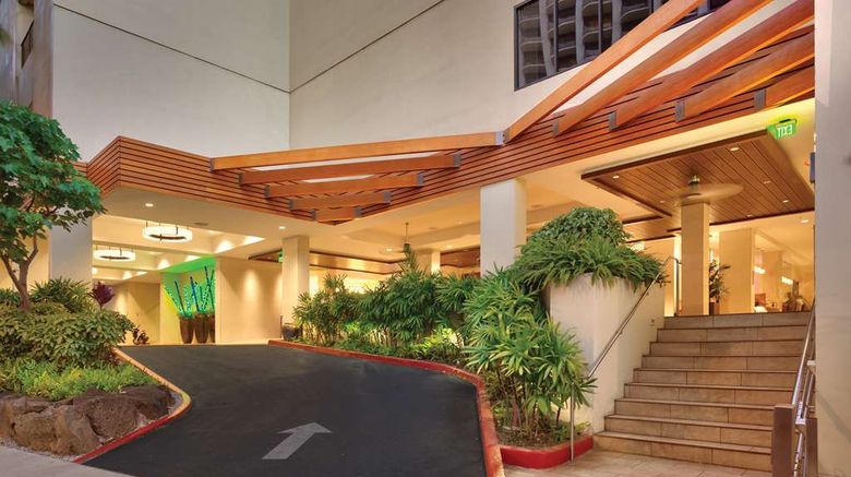 <b>Hyatt Place Waikiki Beach Exterior</b>. Images powered by <a href="https://iceportal.shijigroup.com/" title="IcePortal" target="_blank">IcePortal</a>.