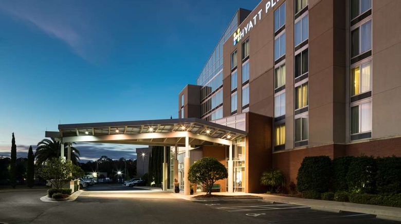 Hyatt Place Jacksonville Airport Exterior. Images powered by <a href="https://iceportal.shijigroup.com" target="_blank" rel="noopener">Ice Portal</a>.