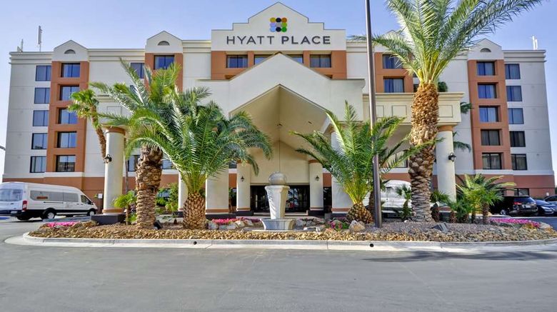 Hyatt Place Las Vegas Exterior. Images powered by <a href="https://iceportal.shijigroup.com" target="_blank" rel="noopener">Ice Portal</a>.