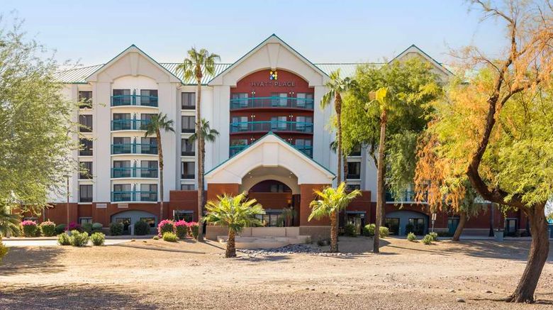 <b>Hyatt Place Tempe/Phoenix Airport Exterior</b>. Images powered by <a href="https://iceportal.shijigroup.com/" title="IcePortal" target="_blank">IcePortal</a>.
