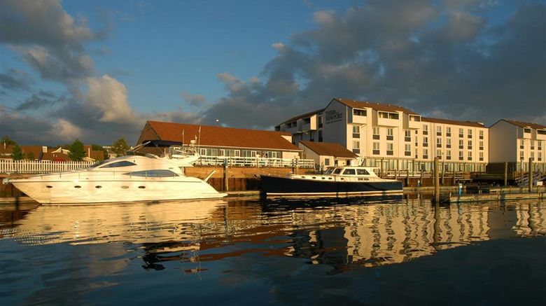 Newport Harbor Hotel  and  Marina Exterior. Images powered by <a href="https://iceportal.shijigroup.com" target="_blank" rel="noopener">Ice Portal</a>.