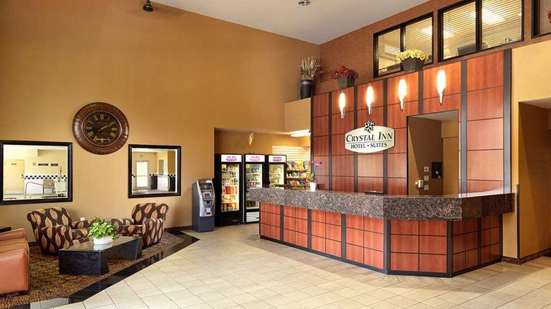 Crystal Inn Hotel  and  Suites West Valley Lobby. Images powered by <a href="https://iceportal.shijigroup.com" target="_blank" rel="noopener">Ice Portal</a>.