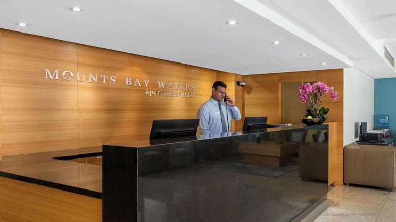 <b>Nesuto Mounts Bay Perth Apartment Hotel Lobby</b>. Images powered by <a href="https://iceportal.shijigroup.com/" title="IcePortal" target="_blank">IcePortal</a>.